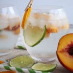 Sparkling Peach Vodka Cocktail