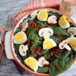 Spinach Salad with Warm Bacon Dressing