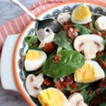 Spinach Salad with Warm Bacon Dressing