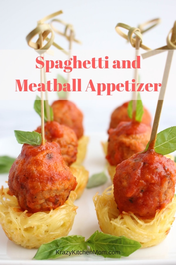 Looking for a fancy and easy party appetizer? Well, look no further - behold the Mini Spaghetti and Meatball Appetizer. Ready in just a few minutes! via @krazykitchenmom