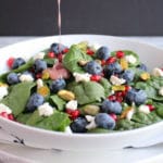 Spinach Salad with Pomegranate Poppy Seed Dressing