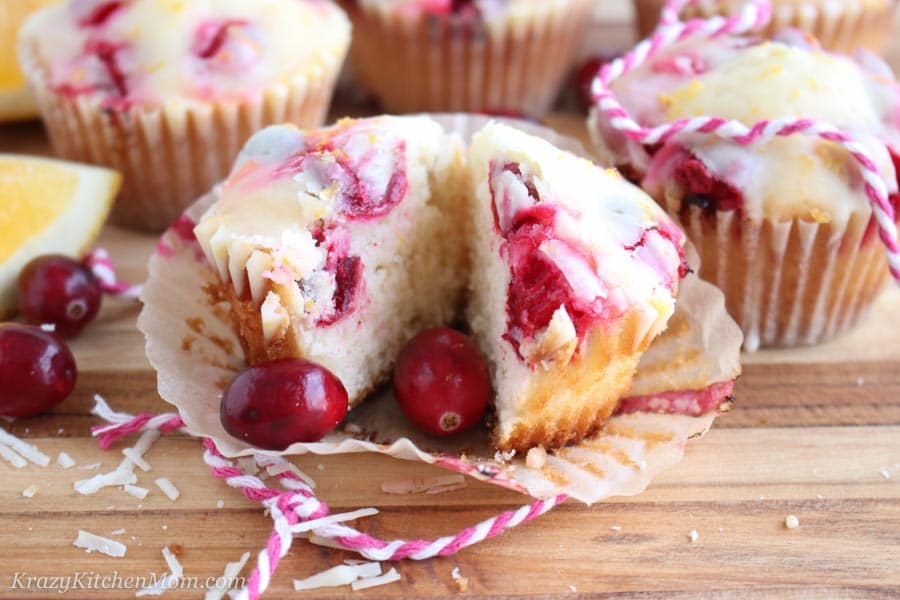 Cranberry Orange Muffins with Orange Glaze