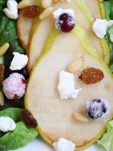 pear and goat cheese salad