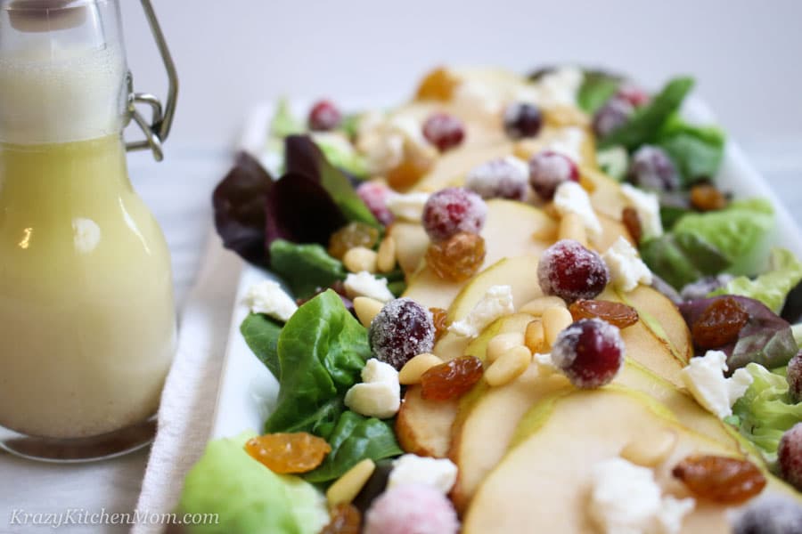 pear and goat cheese salad