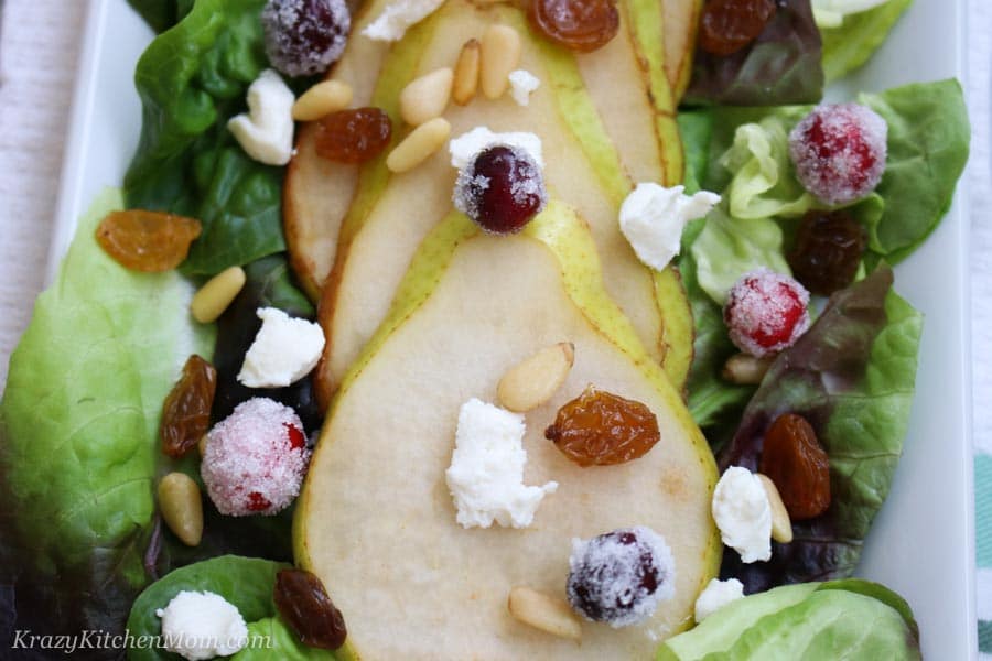 pear and goat cheese salad