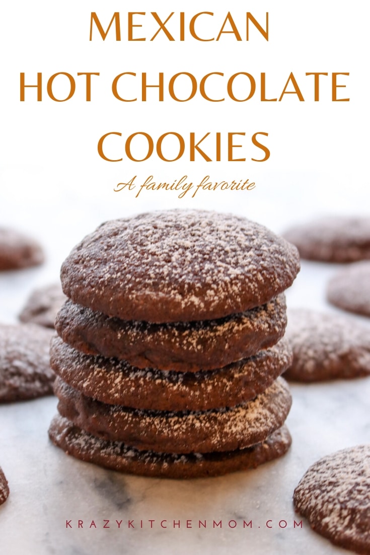 Mexican Hot Chocolate Cookies are bold chocolate cookies that have a hint of spice. They are perfect for the holidays or just for a special treat.  via @krazykitchenmom