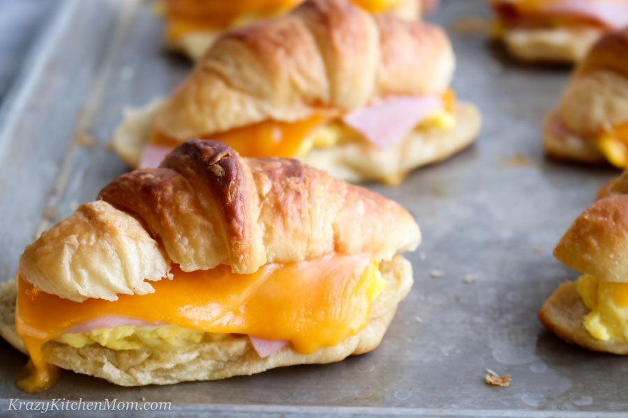 Egg Ham Cheese Croissants