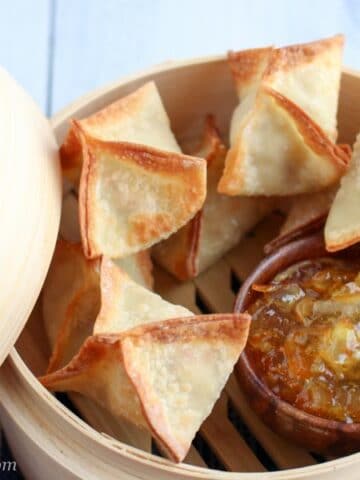 Air Fryer Asian Style Pork Wontons