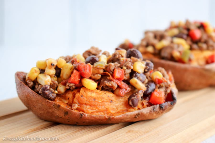 Tex Mex Stuffed Sweet Potatoes