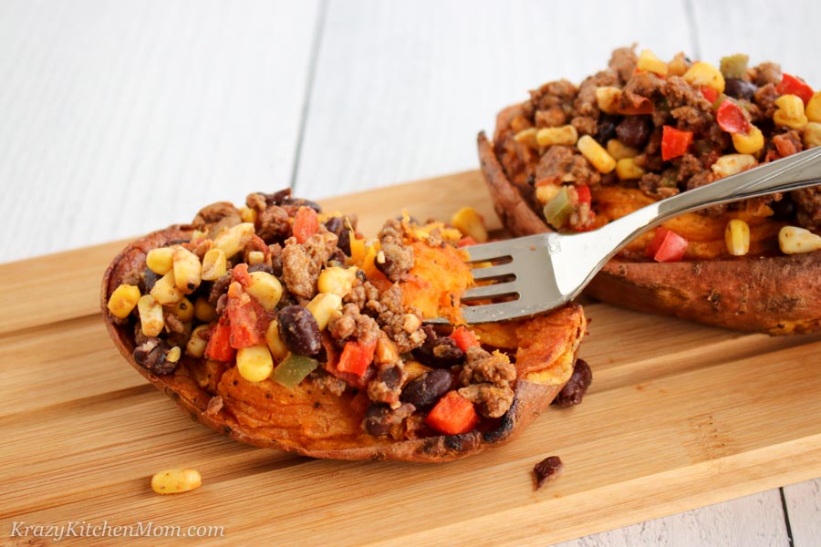 Tex Mex Stuffed Sweet Potatoes