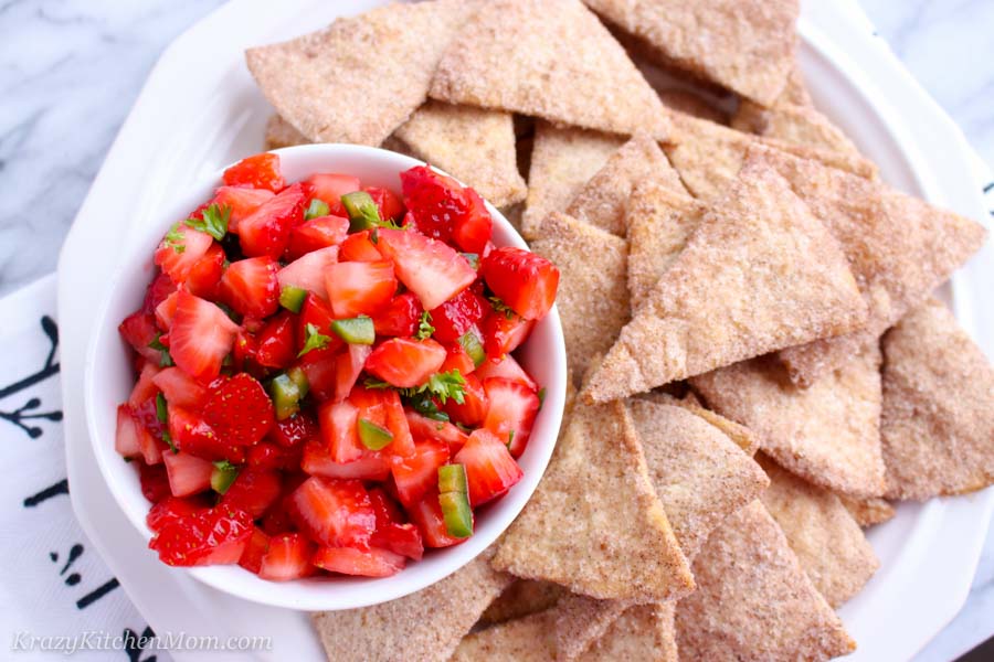 Strawberry Salsa in a Bowl