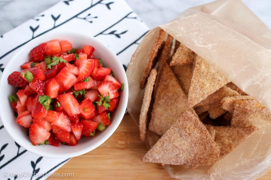 Strawberry Salsa in a Bowl