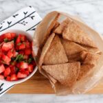 Baked Cinnamon Sugar Chips with salsa