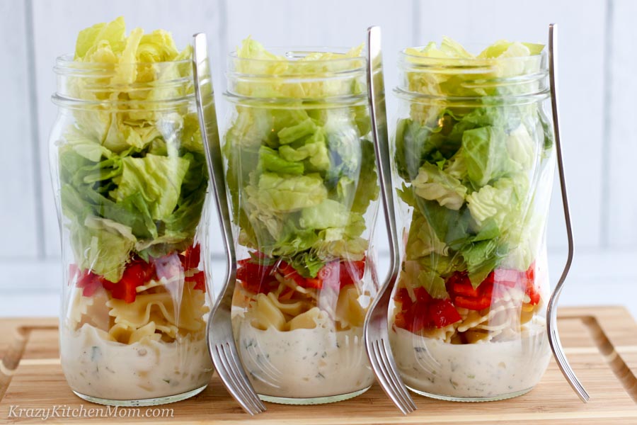 Buttermilk salad dressing in a jar