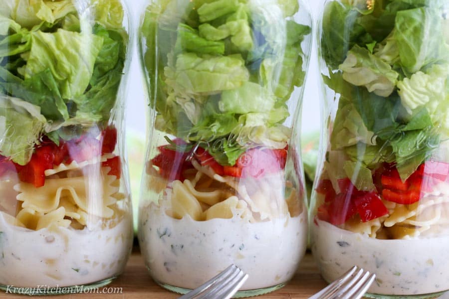 Buttermilk salad dressing in a jar