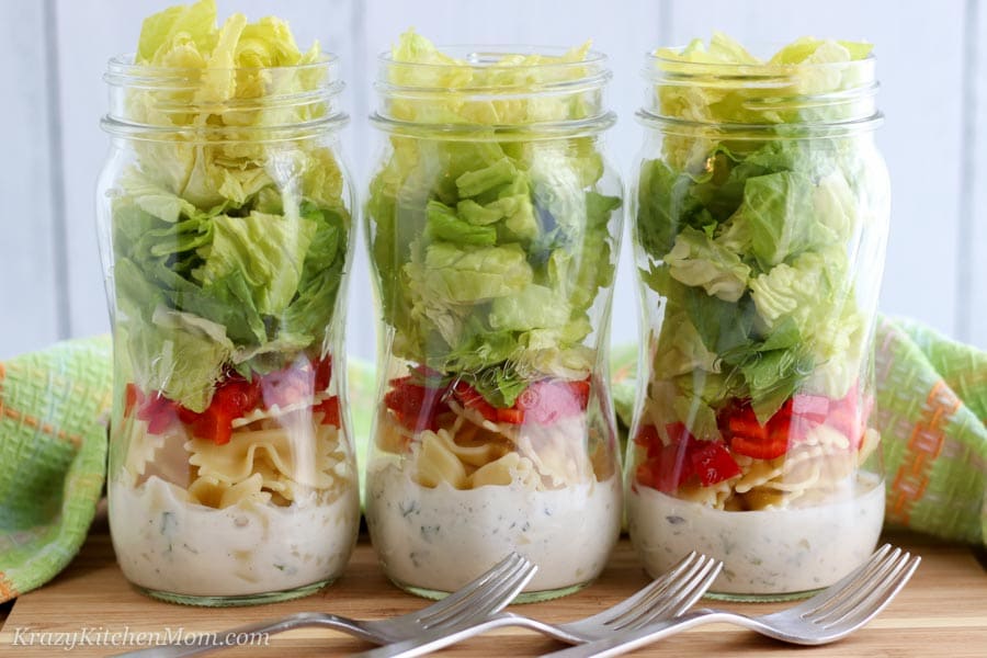 Buttermilk salad dressing in a jar