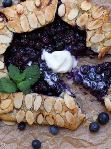 slice of blueberry galette