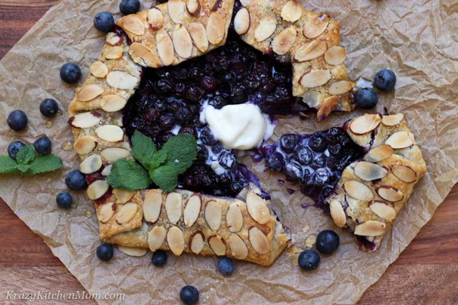 slice of blueberry galette