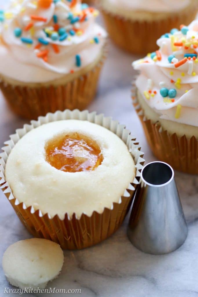 Aperol Spritz Cupcakes unfrosted