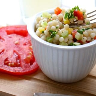 Pearl Couscous Salad close up