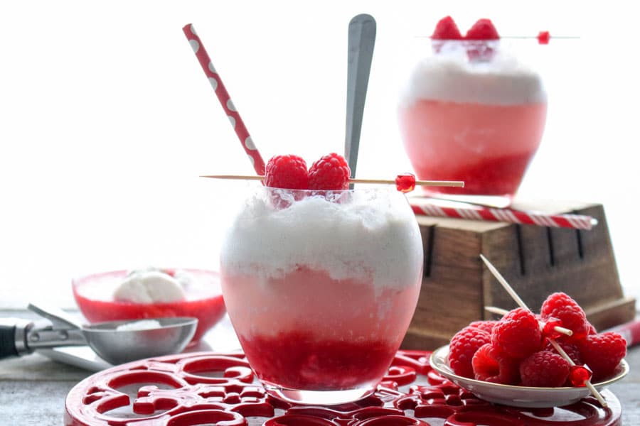 Raspberry Prosecco Ice Cream Float