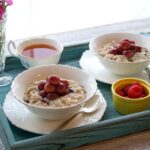 Roasted grapes oatmeal