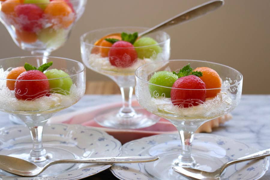 Yogurt Melon Breakfast Parfaits