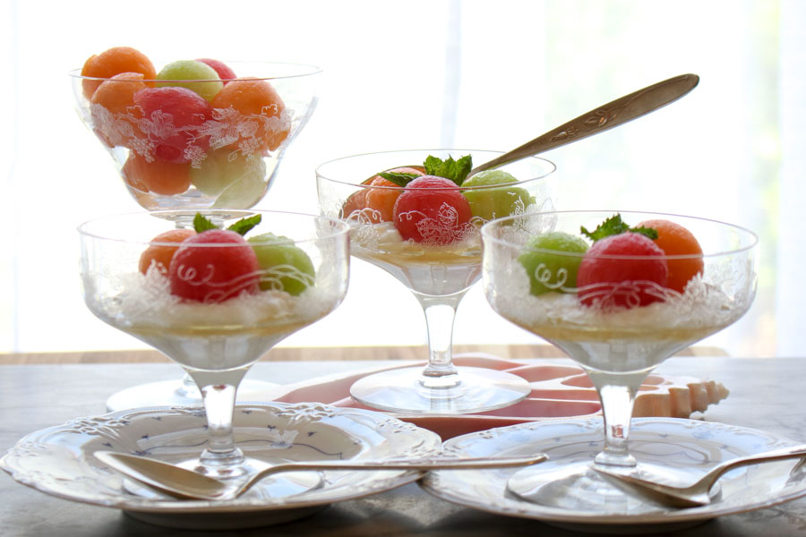 Four Yogurt Melon Breakfast Parfait