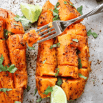 Chili Lime Roasted Sweet Potatoes