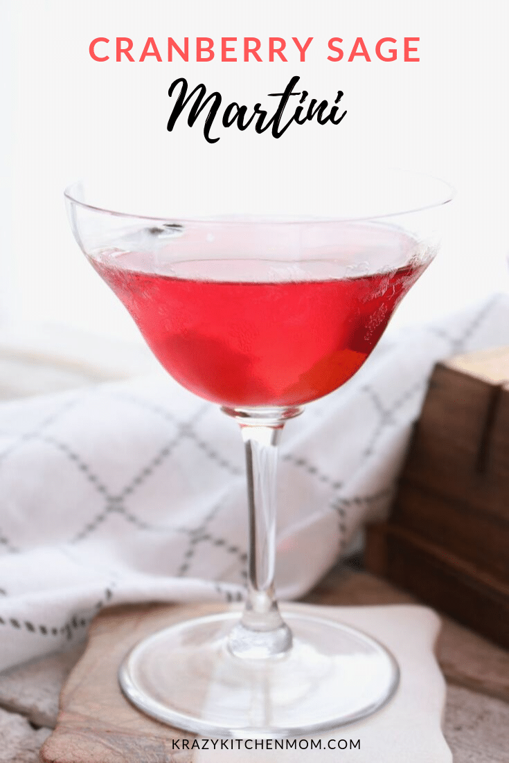 This Cranberry Sage Martini recipe has all of the flavors of fall. Bright cranberry juice, orang juice, Cointreau, vodka, fresh sage, and orange peel.  via @krazykitchenmom