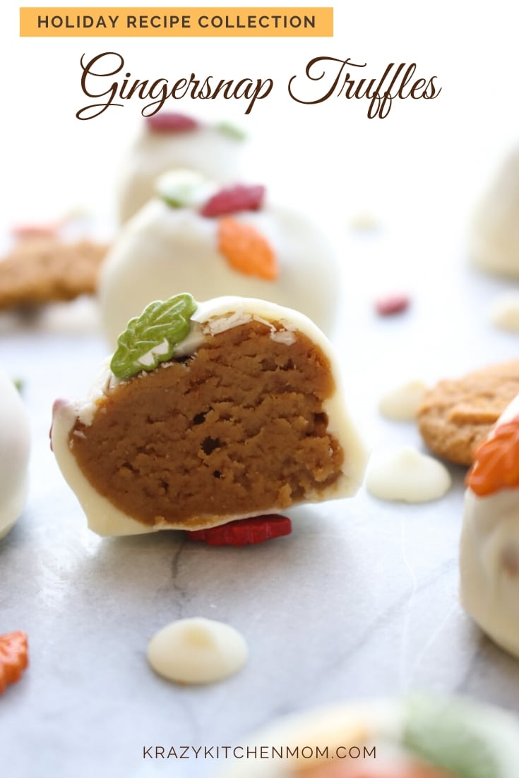 With a bag of gingersnaps, a block of cream cheese, and some white chocolate you can make these delightful Three Ingredient Gingersnap Truffles. via @krazykitchenmom