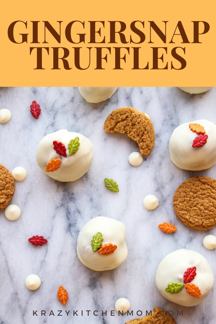 With a bag of gingersnaps, a block of cream cheese, and some white chocolate you can make these delightful Three Ingredient Gingersnap Truffles. via @krazykitchenmom