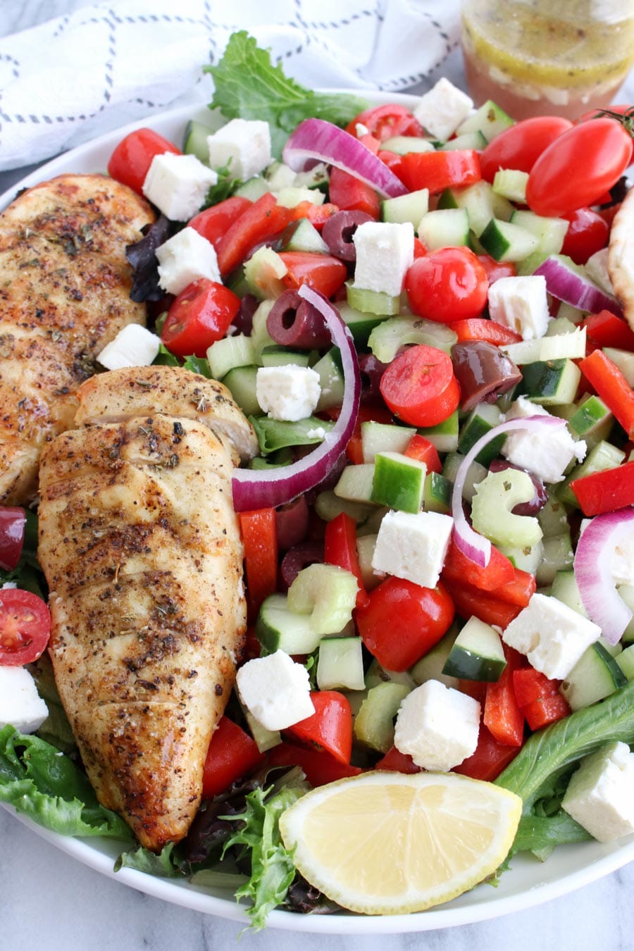 Close up Greek Salad