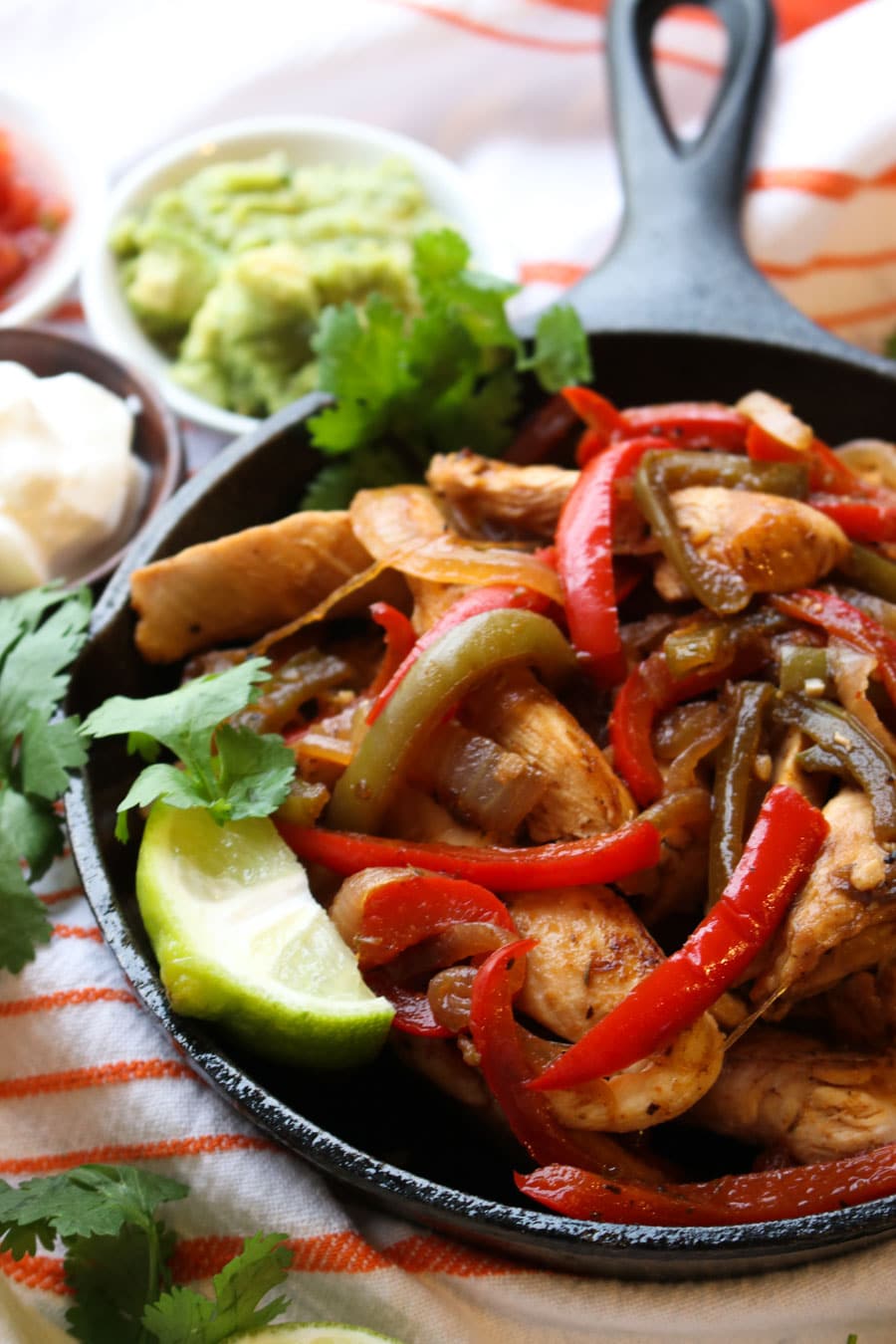 TEQUILA CHICKEN FAJITAS CLOSE UP