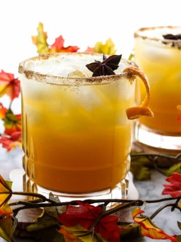 Glass of Apple Cider Margaritas