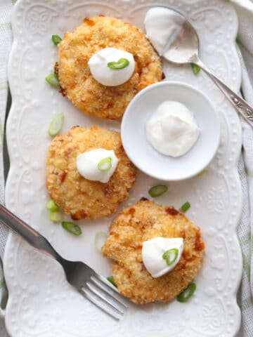 Loaded Mashed Potato Cakes