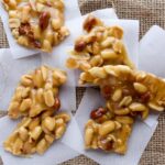 Pieces of spicy peanut brittle