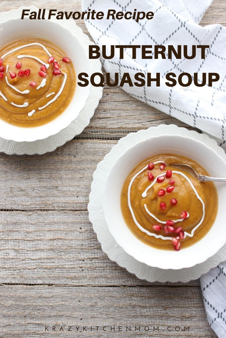 You have found the best Roasted Butternut Squash Soup recipe made without using any heavy cream or dairy. It's an easy recipe - from the oven to the blender.  via @krazykitchenmom