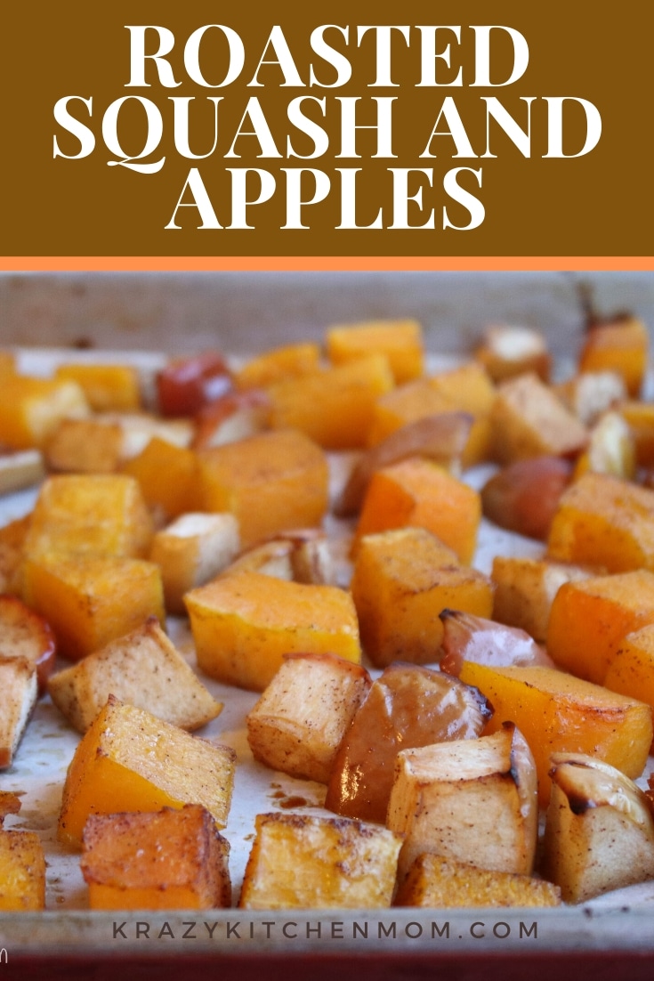 Roasted Butternut Squash and Apples are the warm aromas and tastes of fall is one dish. Simple ingredients with deep roasted flavors.  via @krazykitchenmom