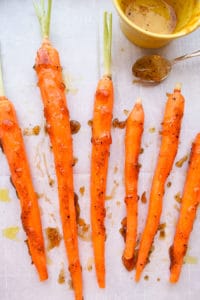 Carrots with apricot glaze