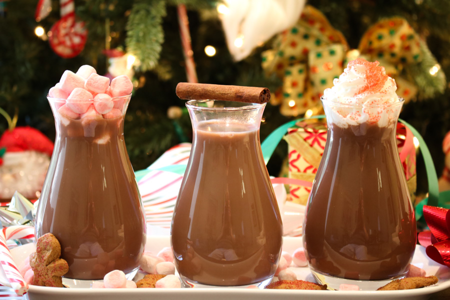 Hot Chocolate Flight - three glasses