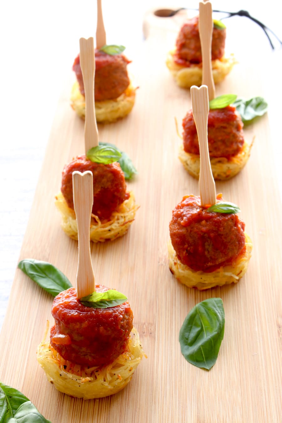 Mini Spaghetti and Meatball Appetizer - Krazy Kitchen Mom