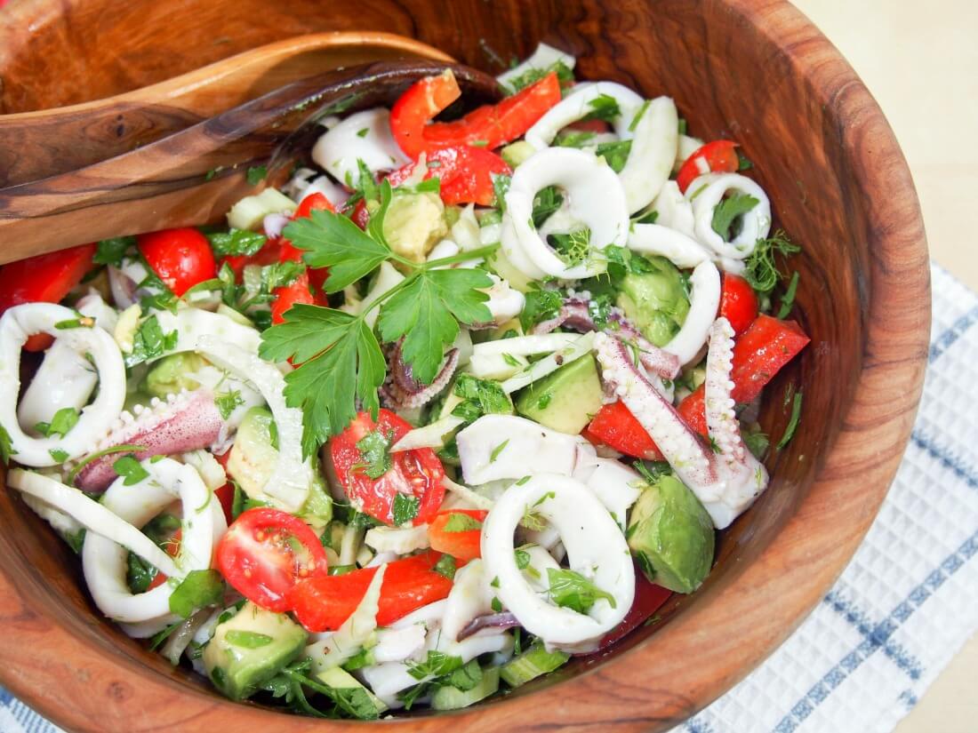 Calamari Salad with Avocado