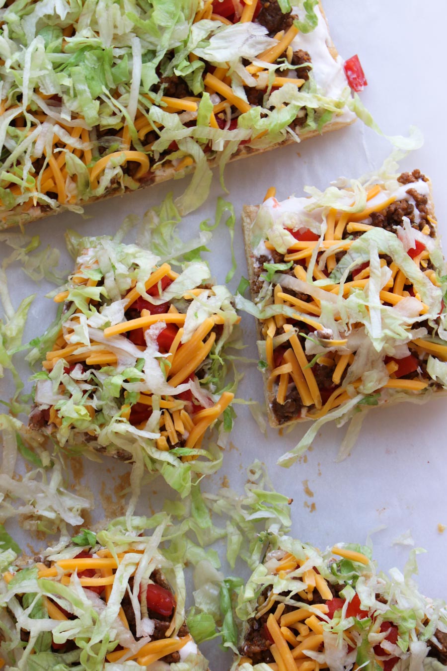 taco pizza square pieces