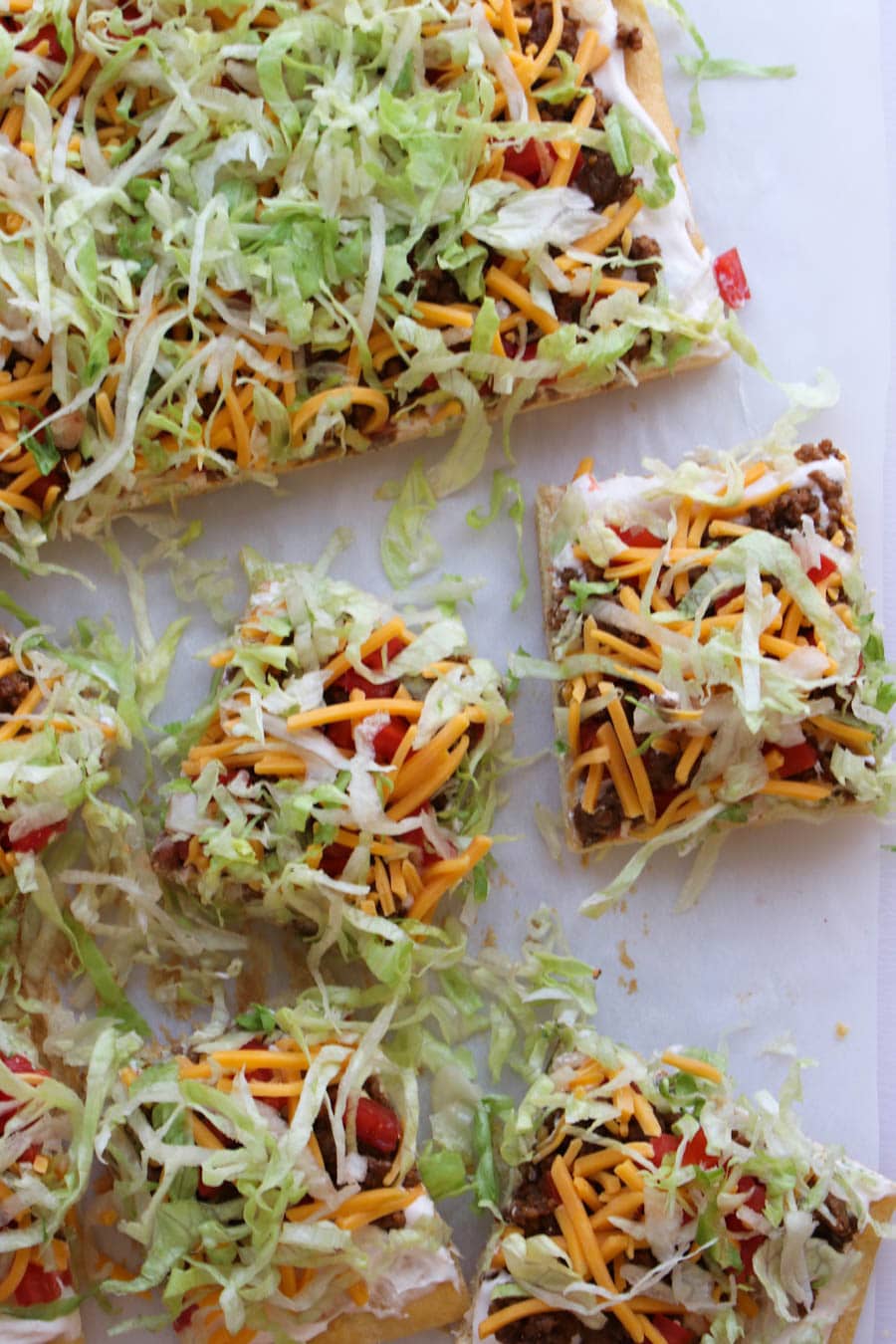 slices of taco pizza