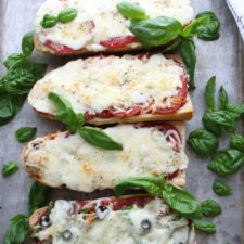 4 Different french bread pizzas