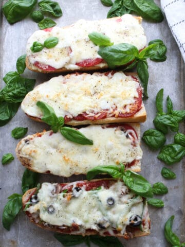 4 Different french bread pizzas