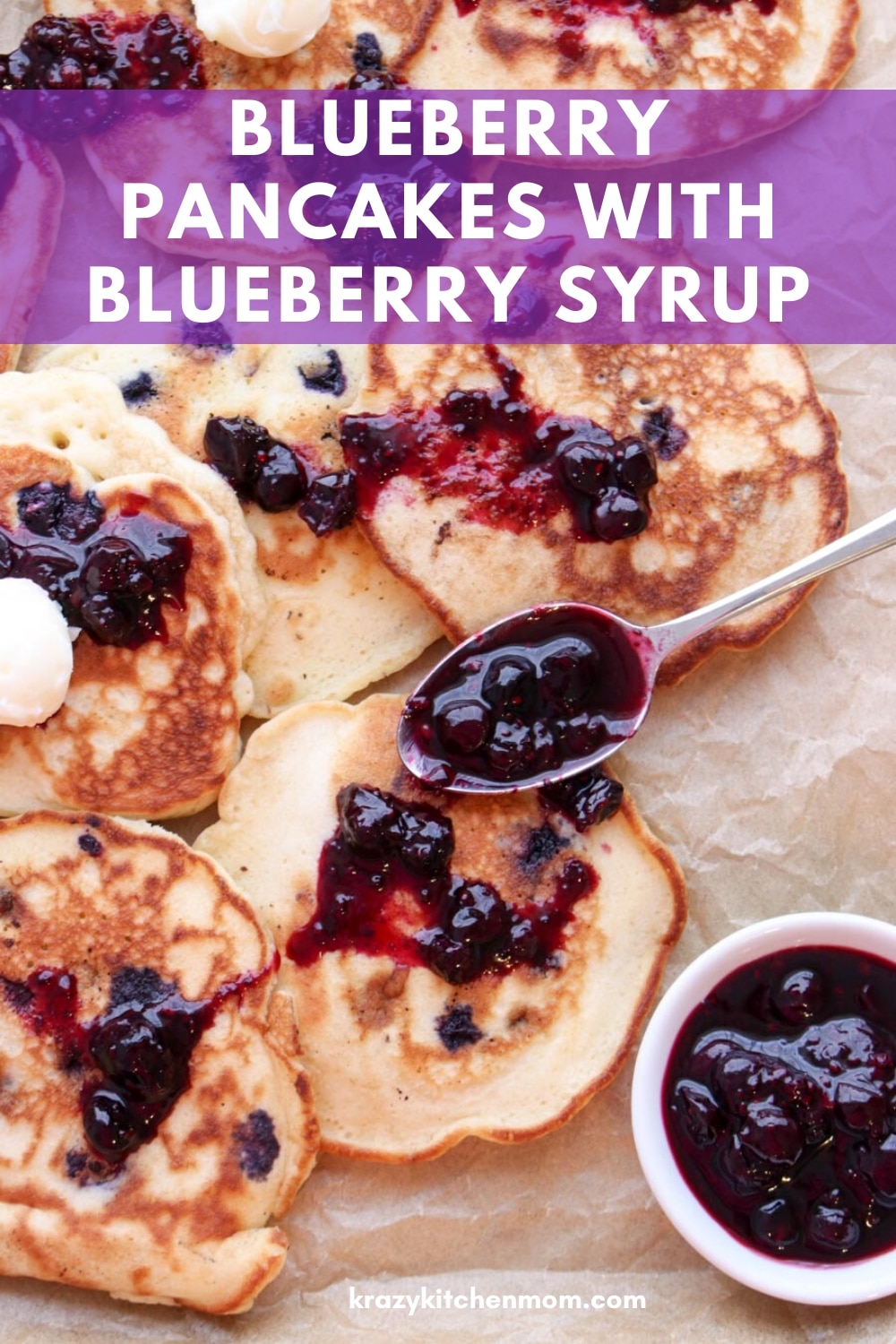 If you love blueberries, you're going to love my Blueberry Pancakes with Blueberry Lemon Syrup recipe. Loaded with fresh blueberries with just the right "zing" from the lemon. via @krazykitchenmom
