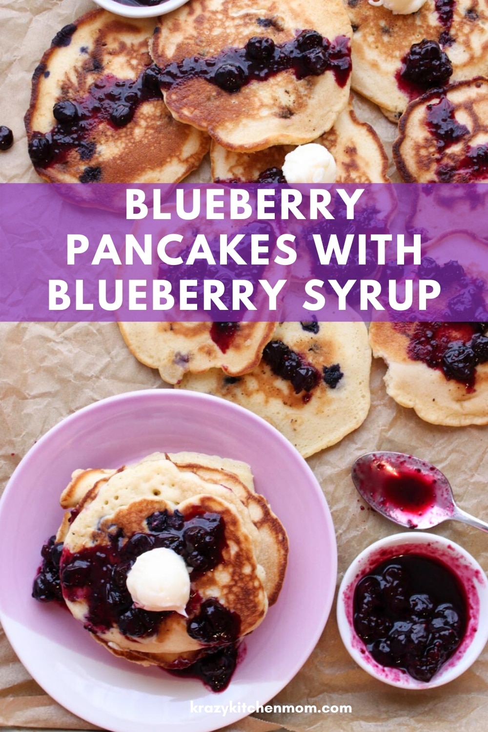 If you love blueberries, you're going to love my Blueberry Pancakes with Blueberry Lemon Syrup recipe. Loaded with fresh blueberries with just the right "zing" from the lemon. via @krazykitchenmom