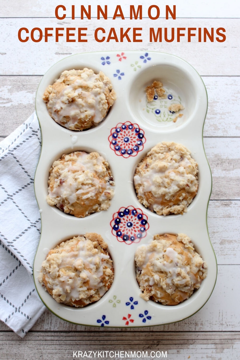 What's better than starting your day with a hot cup of coffee and a plate of warm Cinnamon Coffee Cake Muffins with a Cinnamon Streusel Topping?  via @krazykitchenmom